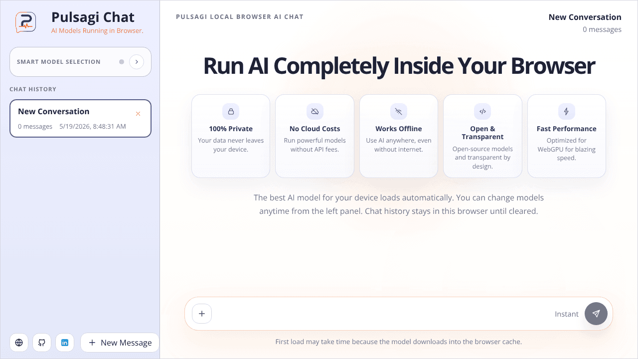 Pulsagi chat website screenshot