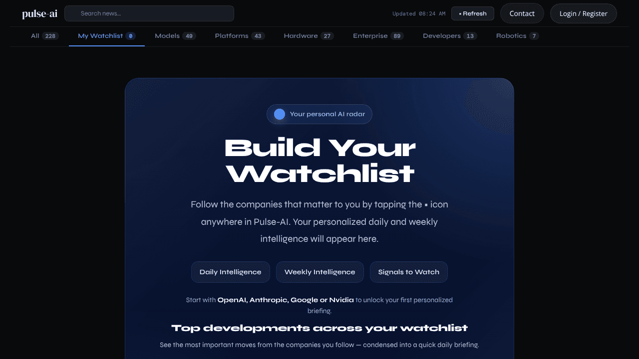 Pulse-AI website screenshot