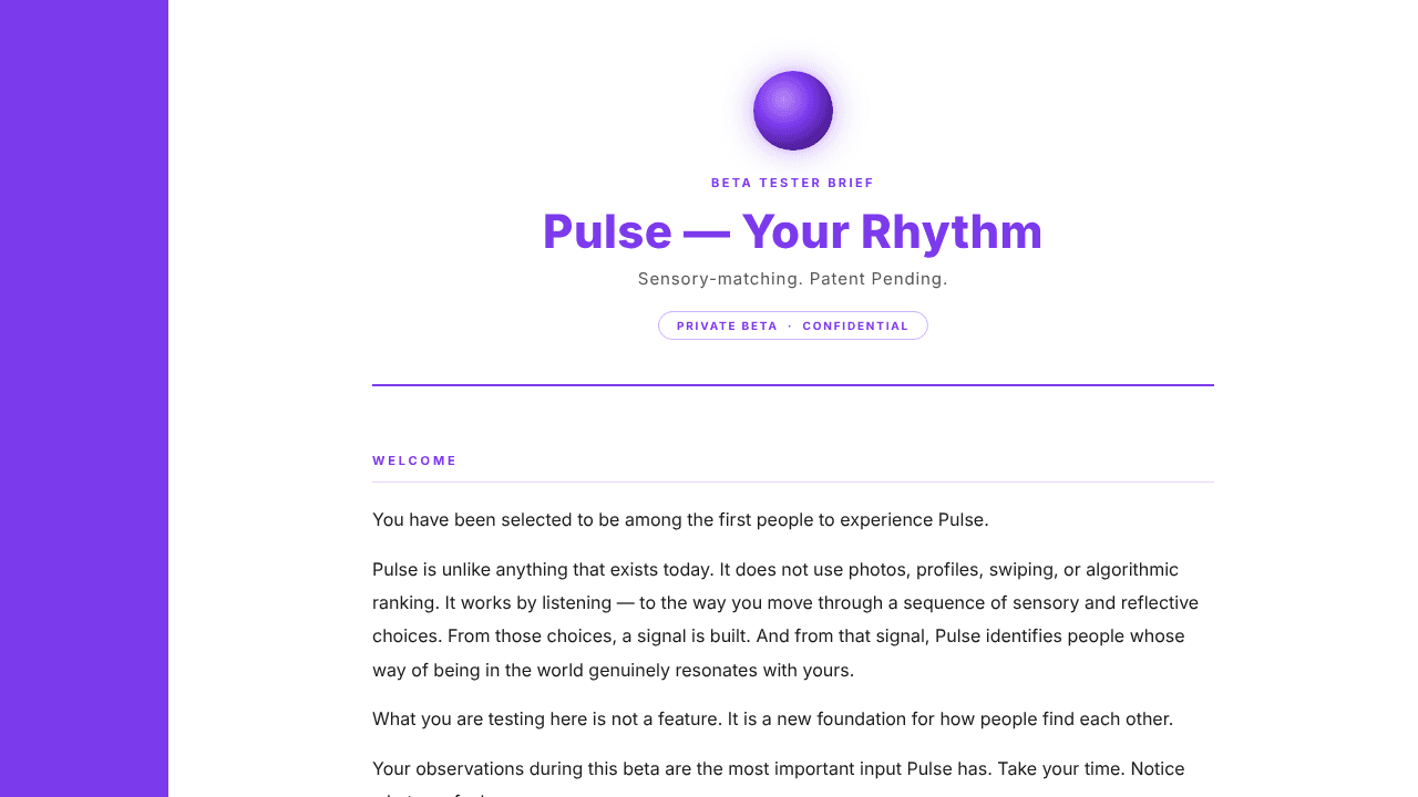Pulse — Your Rhythm website screenshot