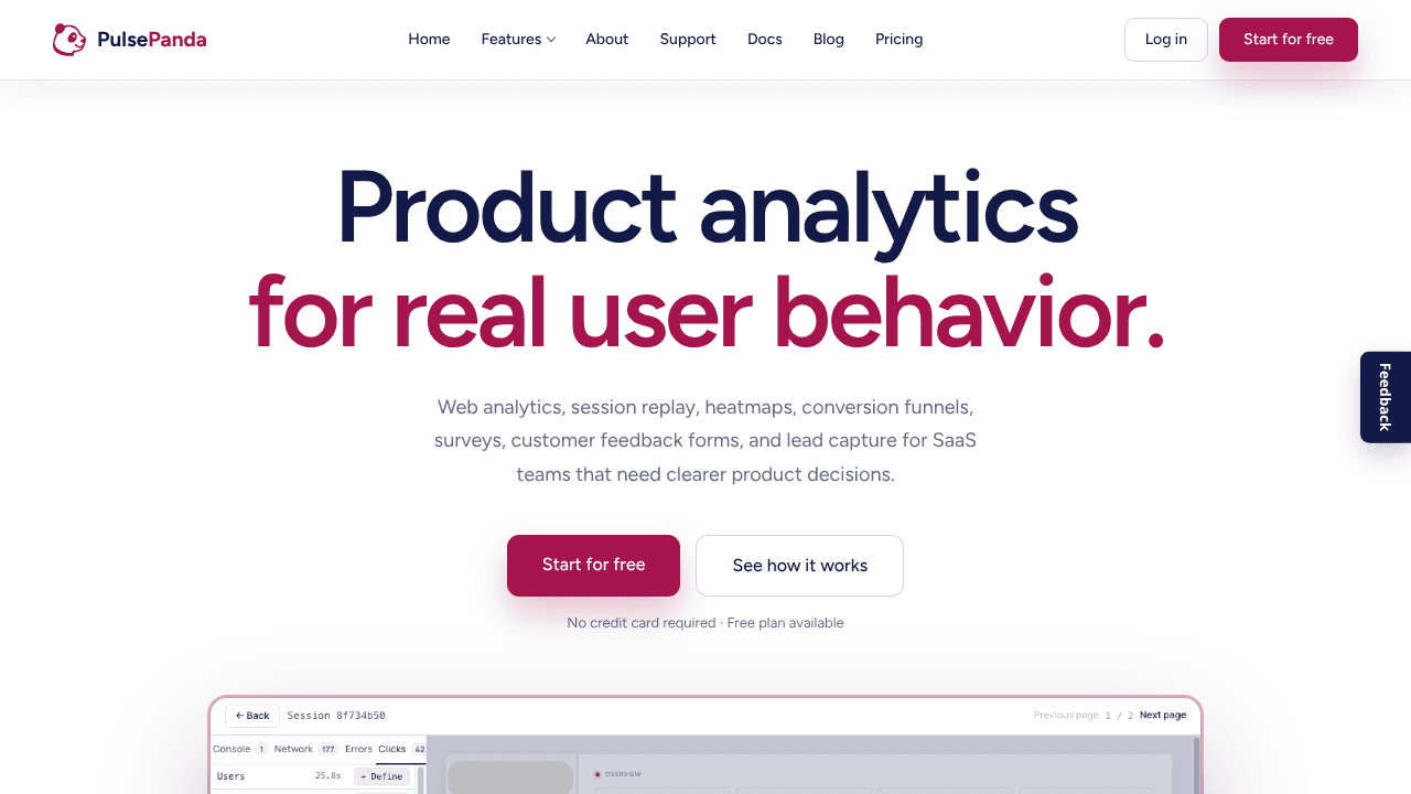 PulsePanda website screenshot