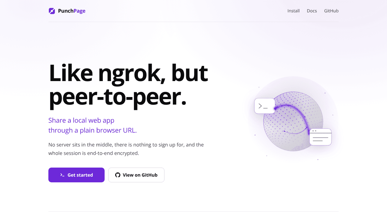 PunchPage website screenshot