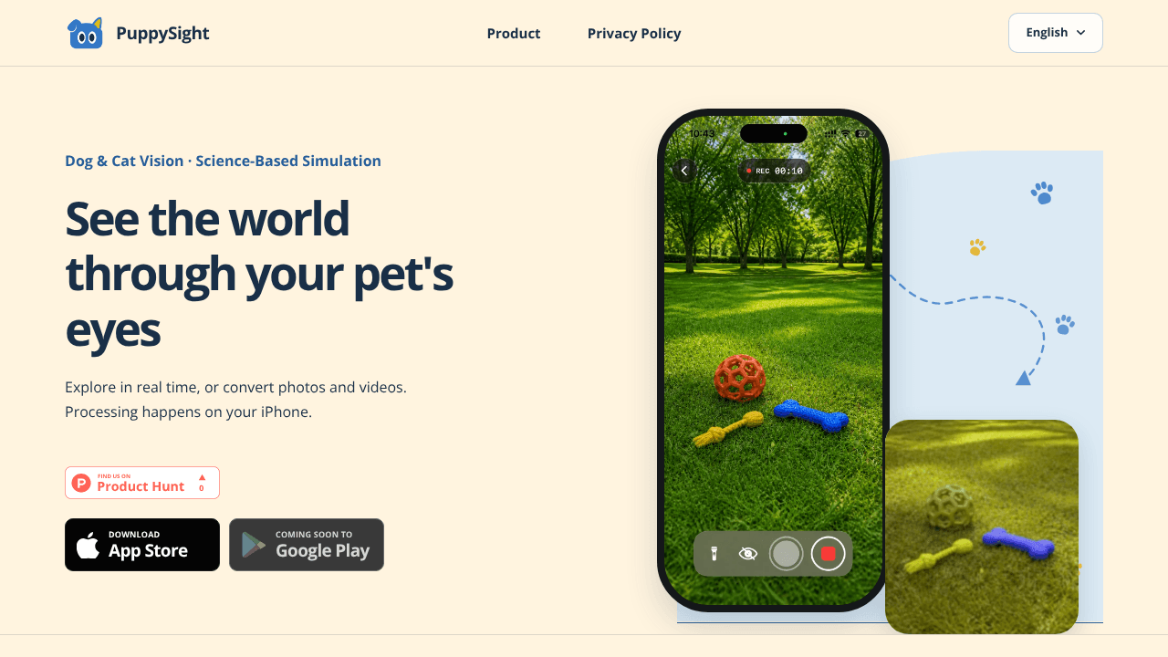 PuppySight website screenshot