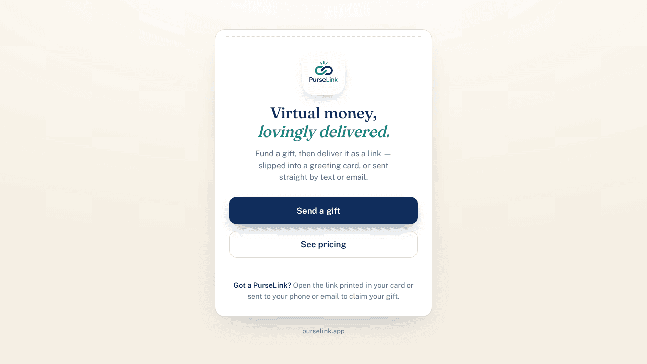 PurseLink website screenshot