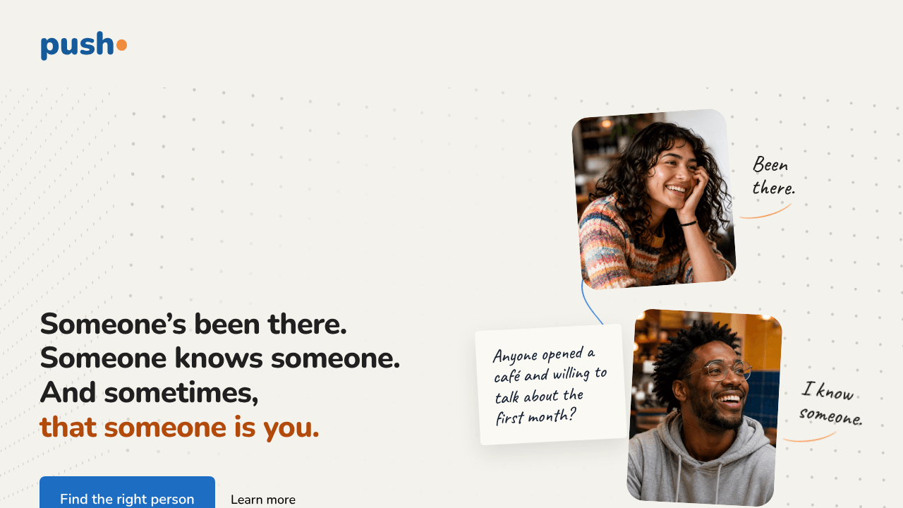 Push website screenshot
