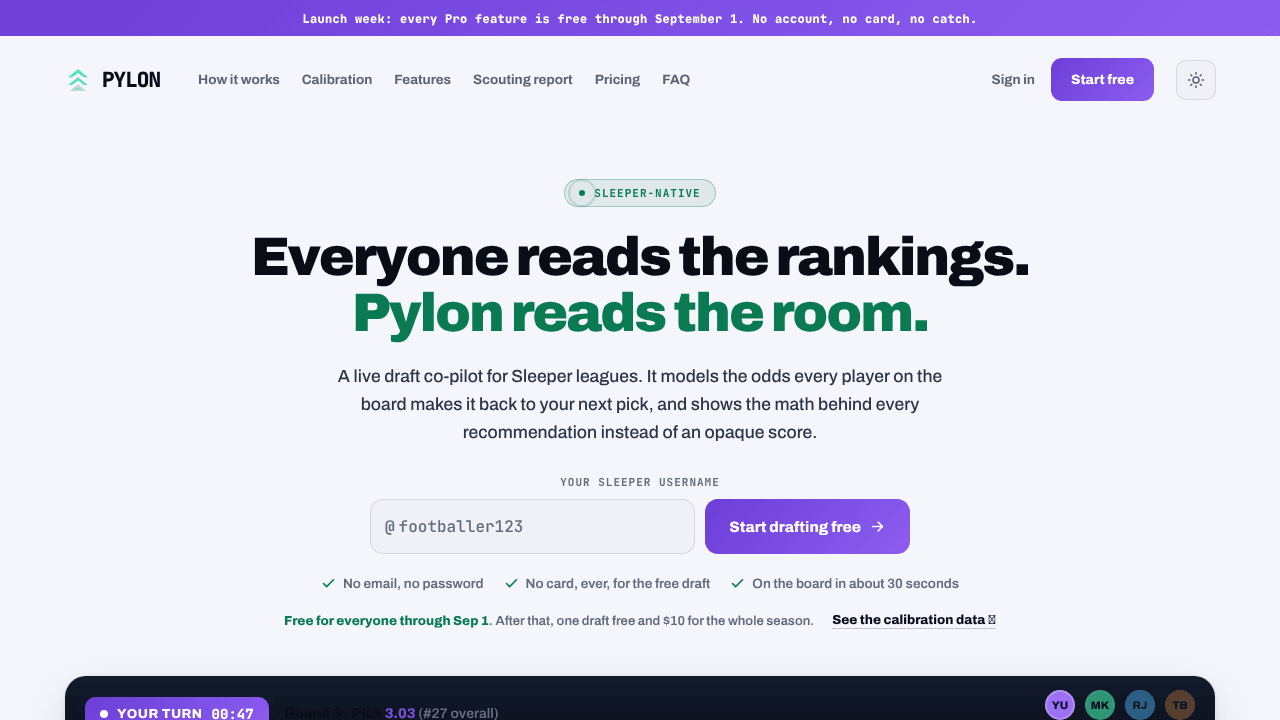 Pylon website screenshot