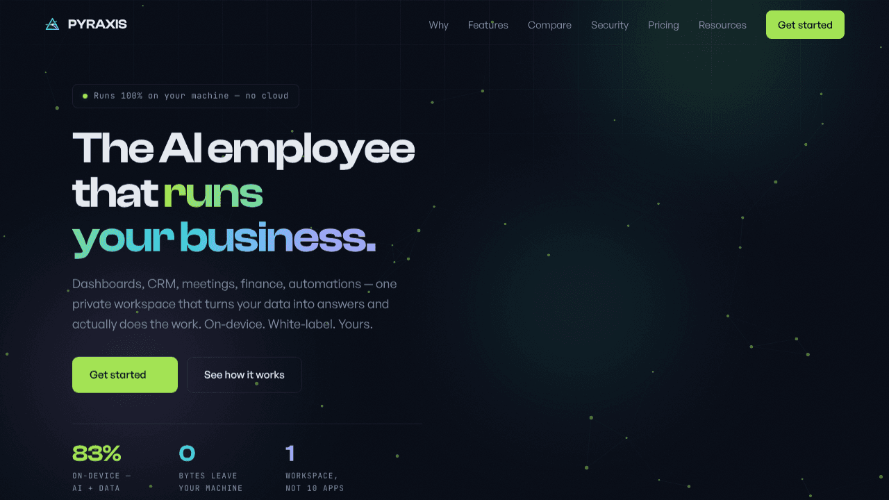 Pyraxis website screenshot
