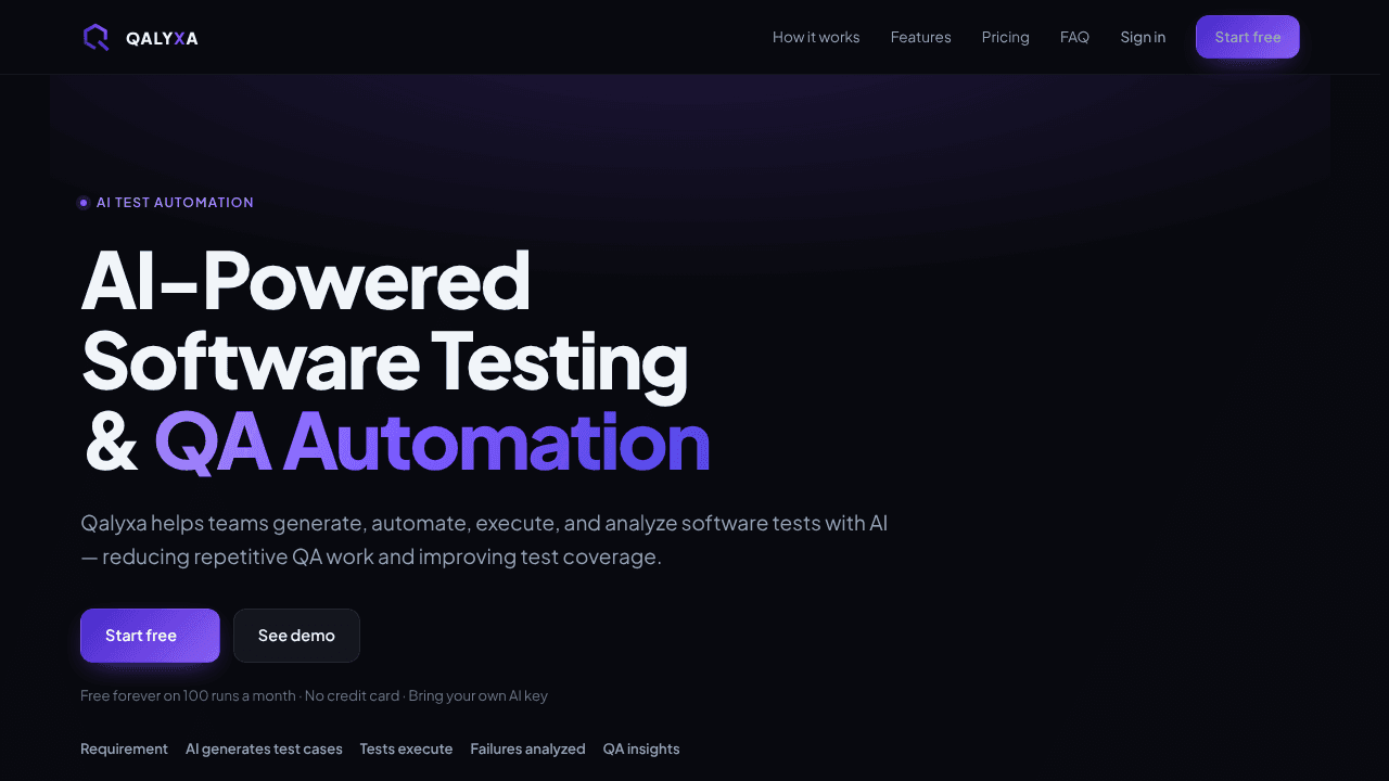 Qalyxa website screenshot