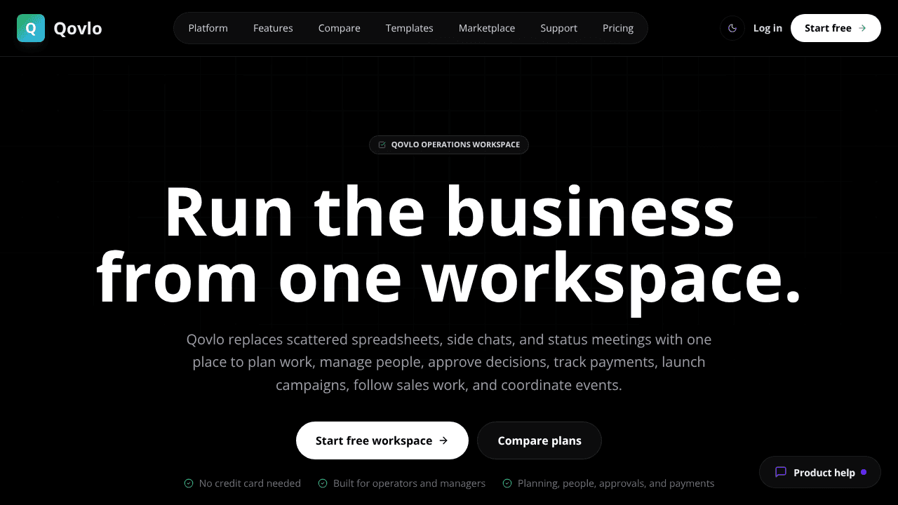 Qovlo website screenshot