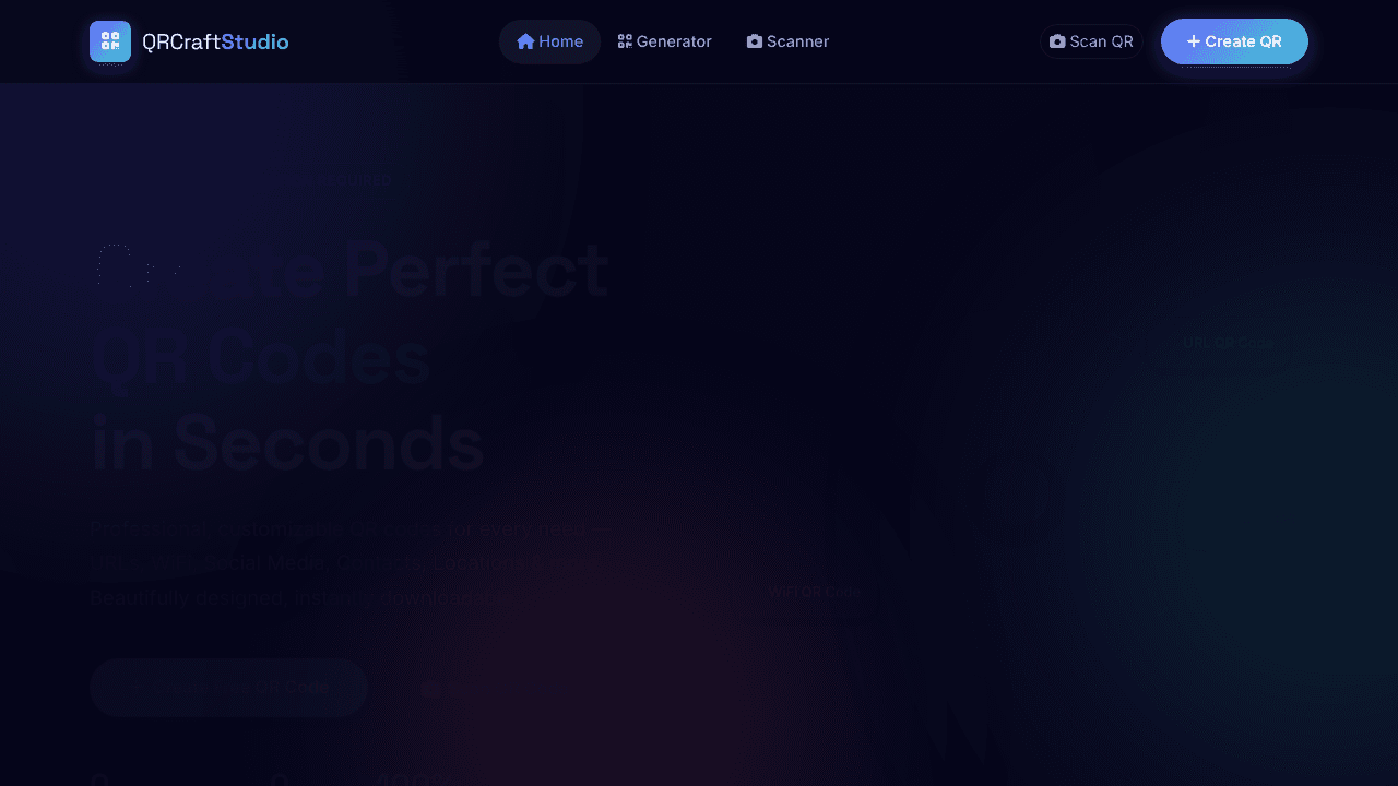 QRCraftStudio website screenshot