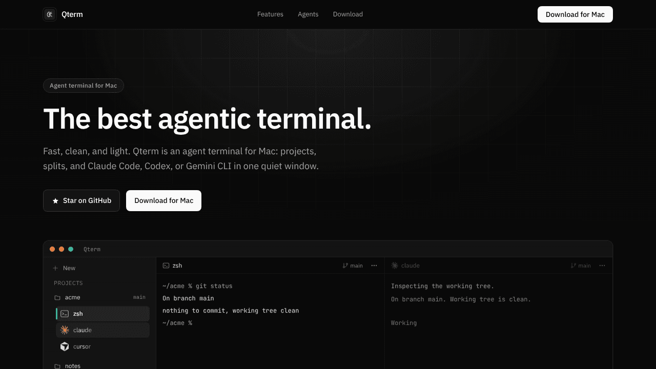 Qterm website screenshot