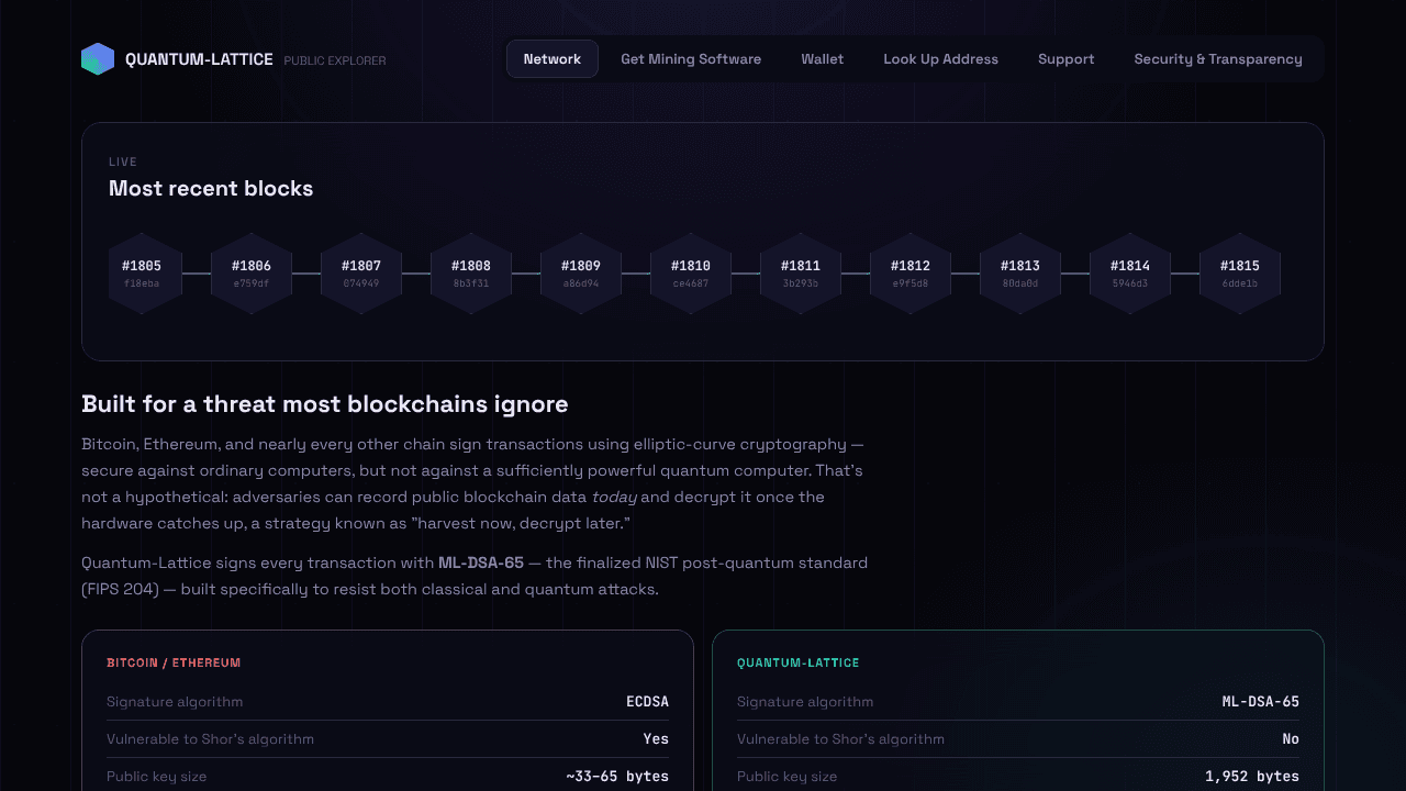 Quantum-Lattice website screenshot