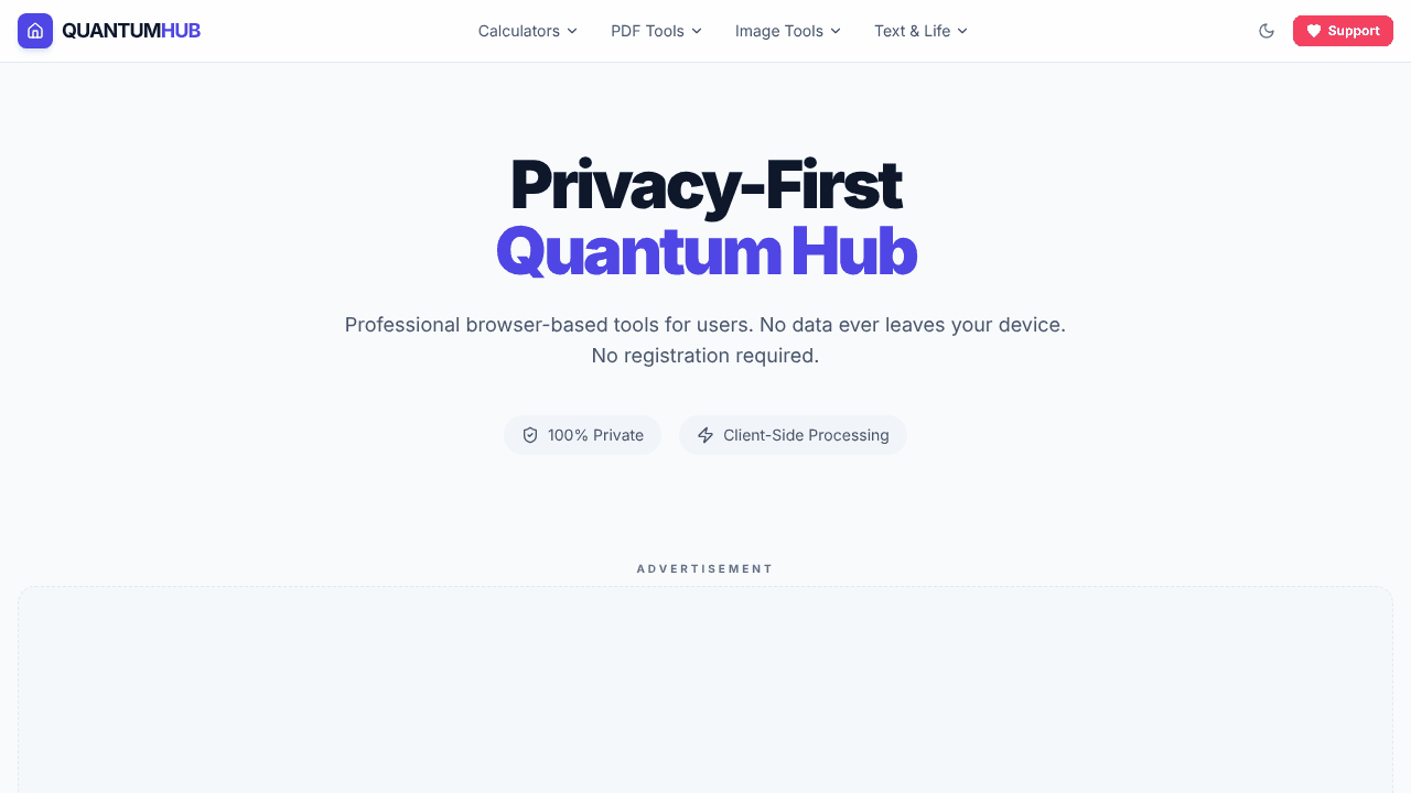 quantumtools website screenshot
