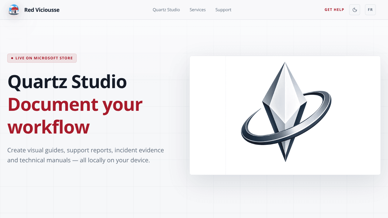 Quartz Studio website screenshot