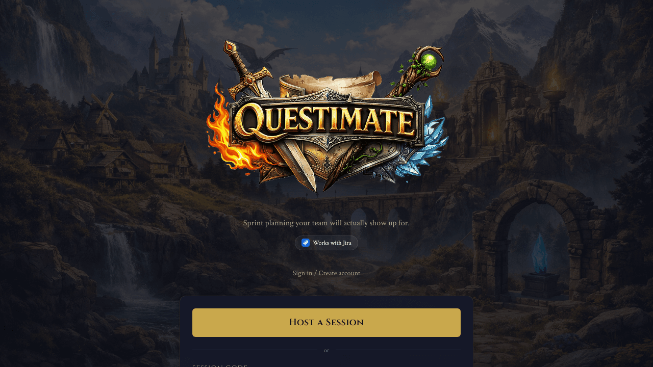 Questimate website screenshot