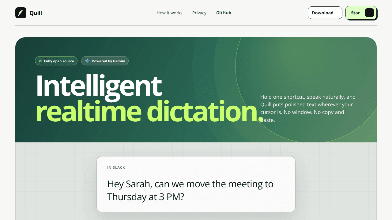 Quill website screenshot