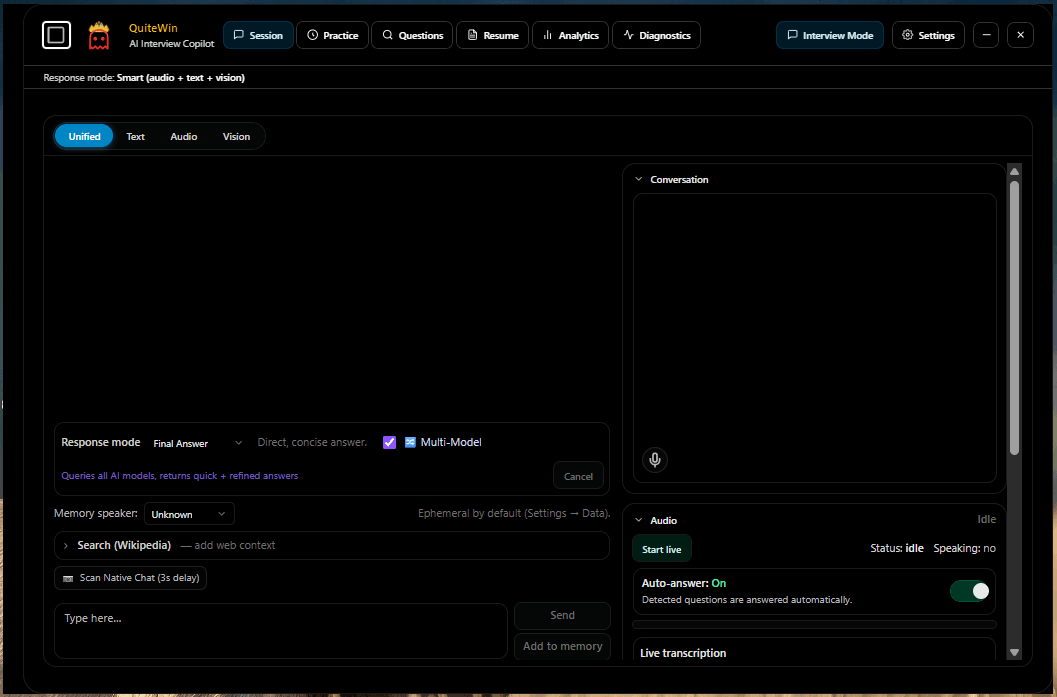 QuiteWin website screenshot
