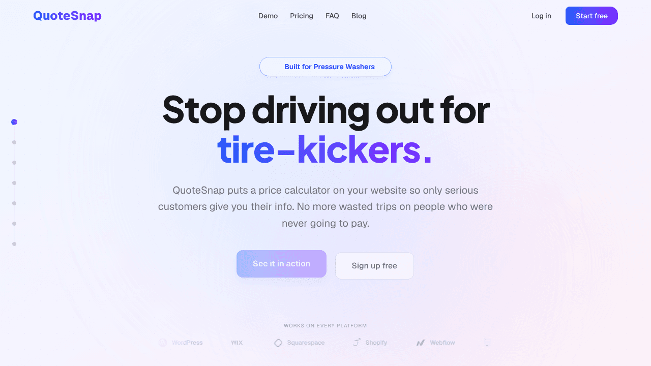 QuoteSnap website screenshot