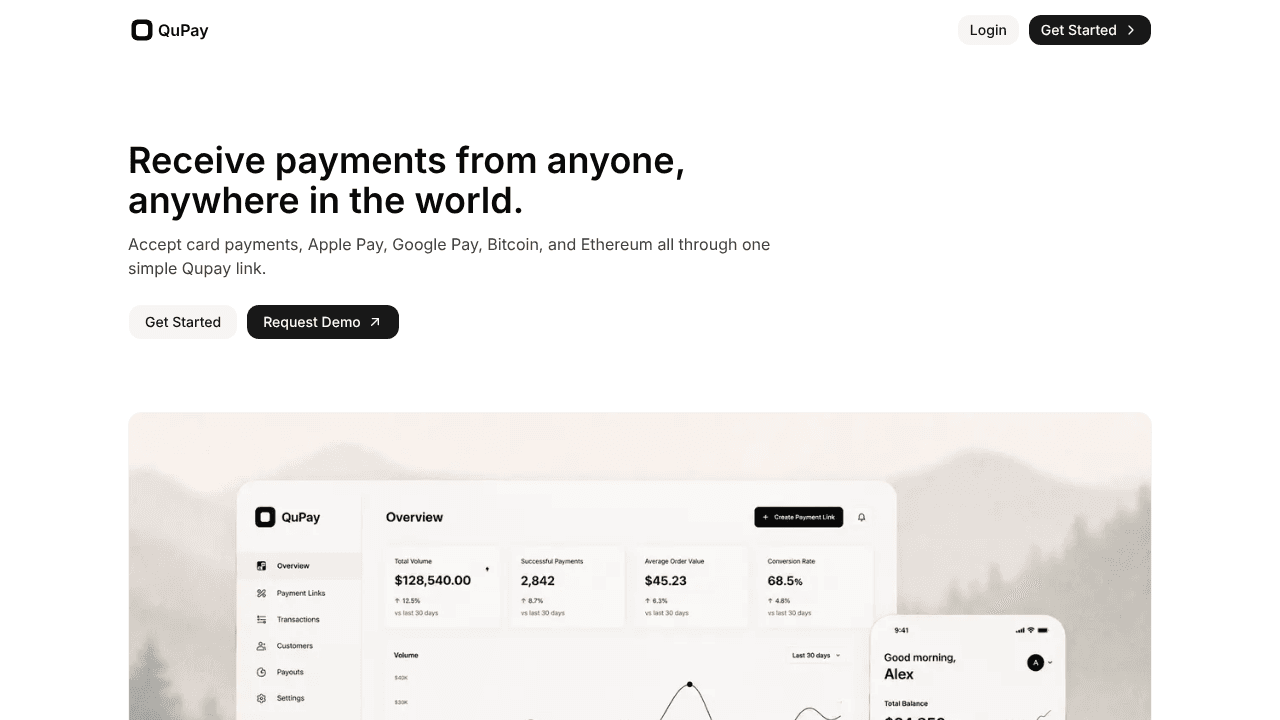 Qupay website screenshot