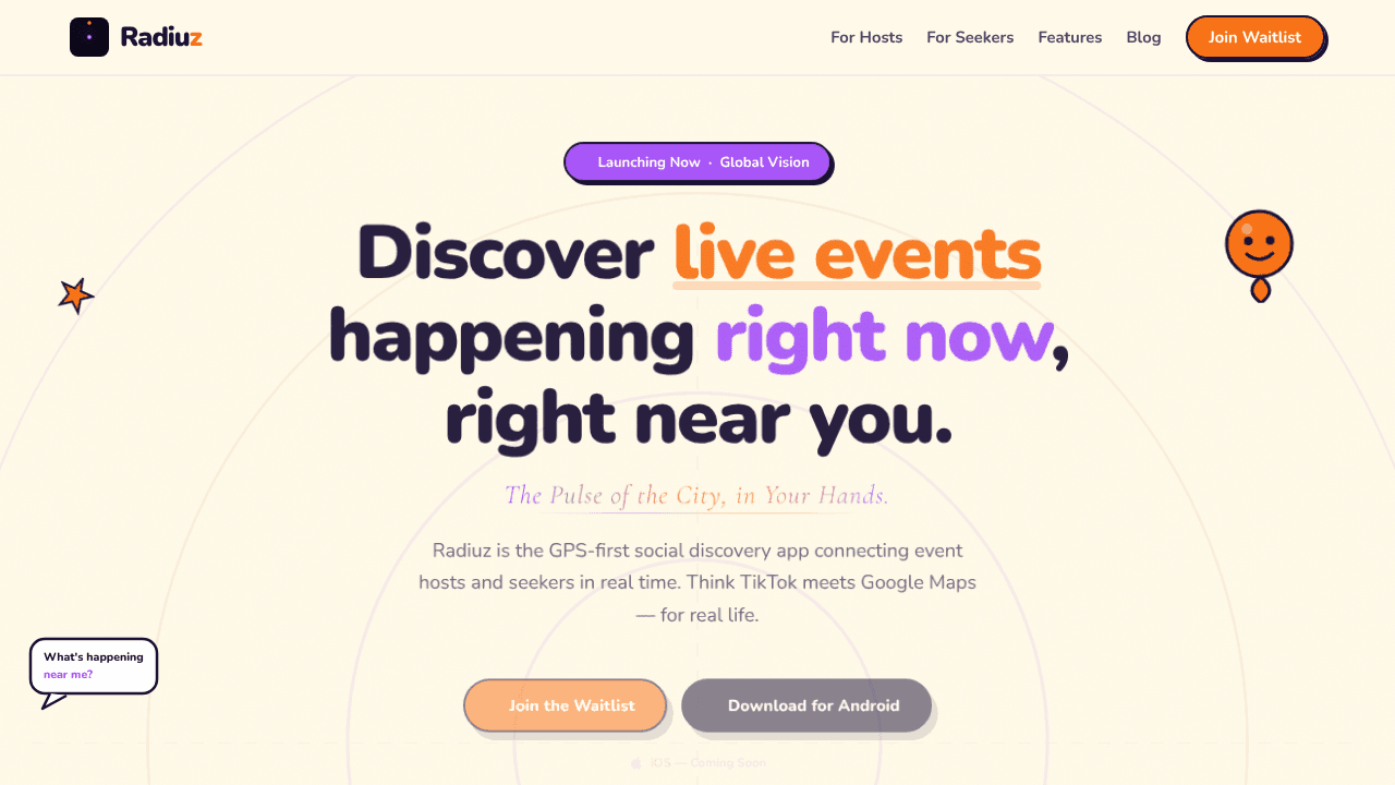 Radiuz website screenshot