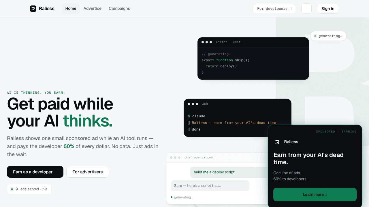 Raliess website screenshot