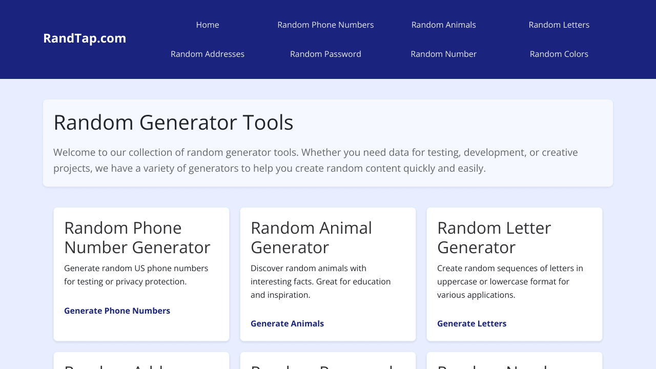Random Generator Tools