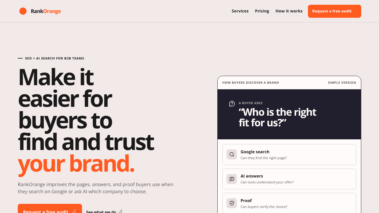 RankOrange website screenshot
