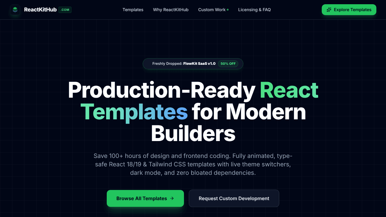 ReactKitHub website screenshot