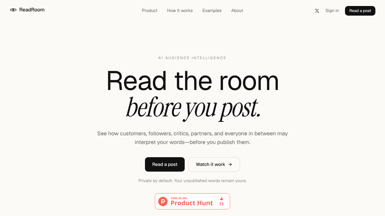 ReadRoom website screenshot