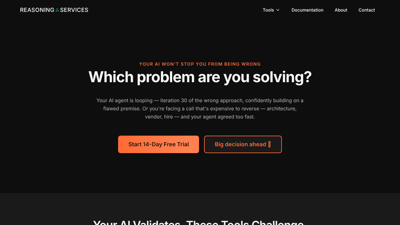 Reasoning.Services website screenshot