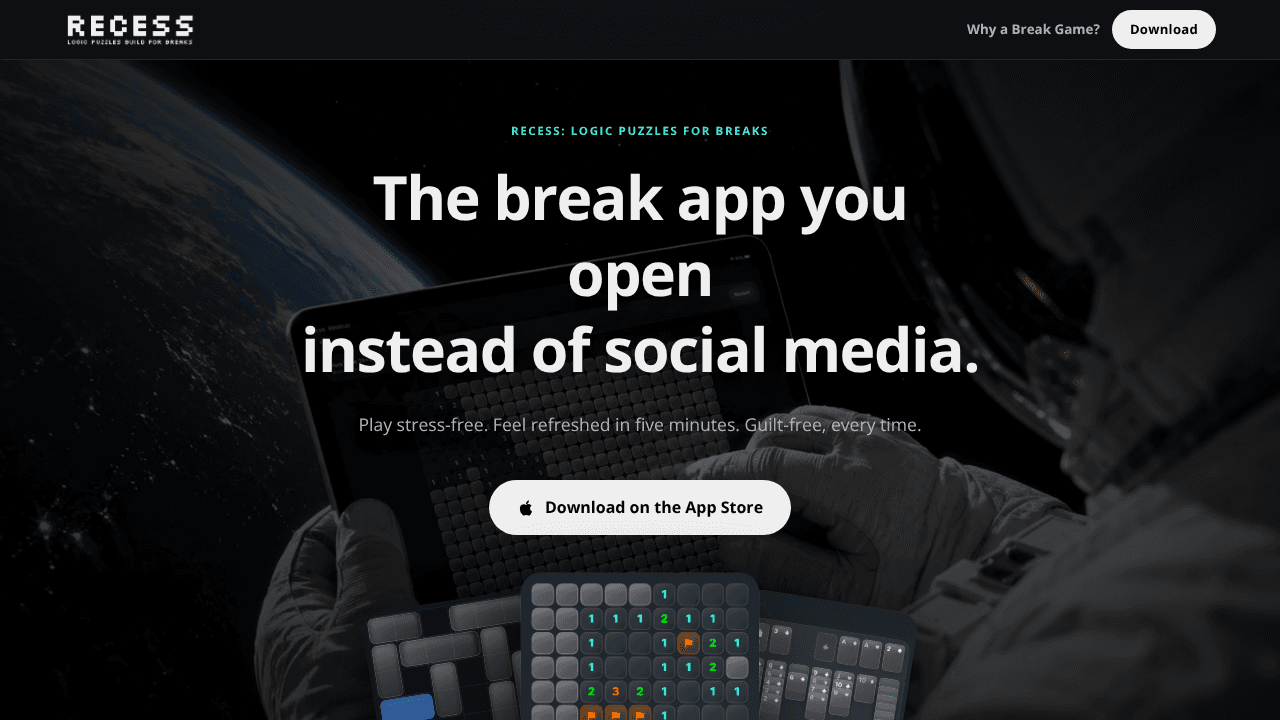 Recess website screenshot
