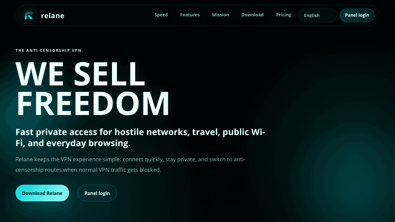 Relane website screenshot
