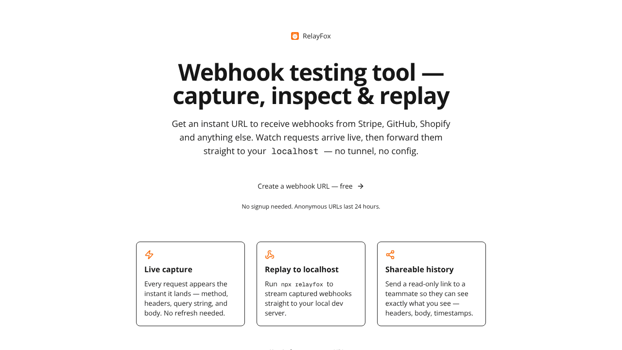 RelayFox website screenshot