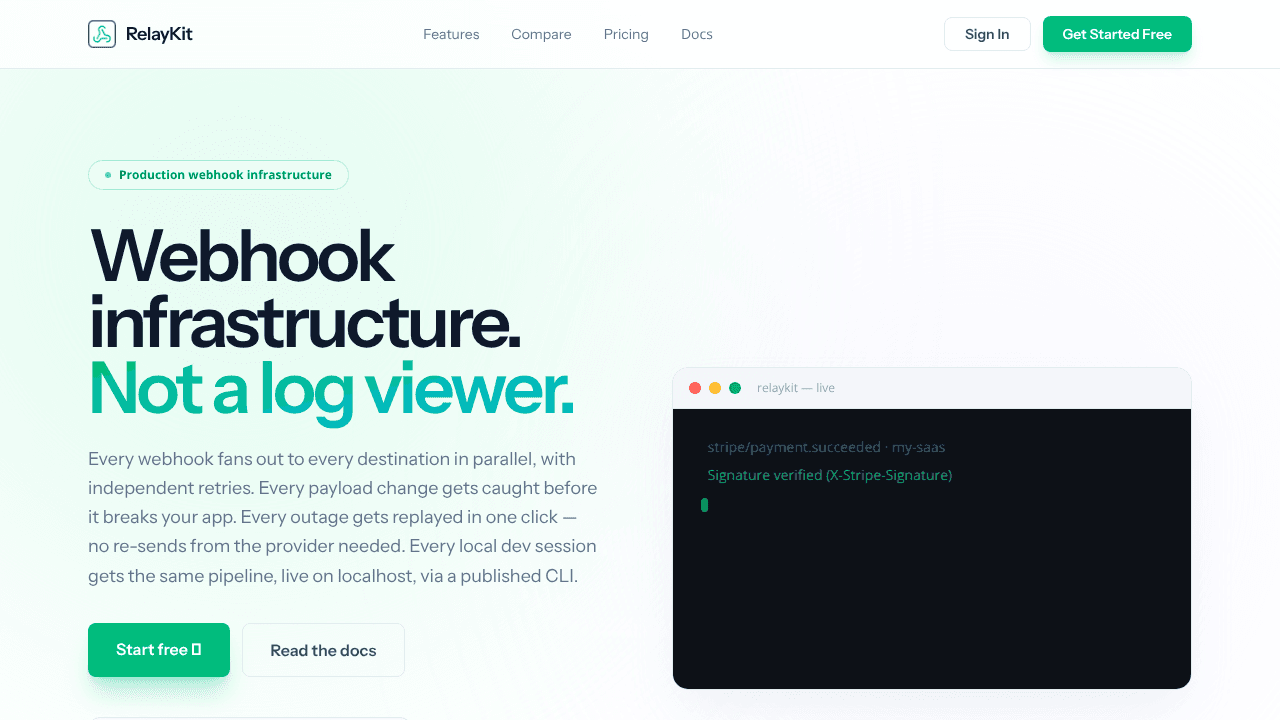 RelayKit website screenshot