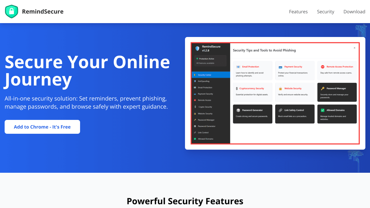 RemindSecure Anti-Phishing