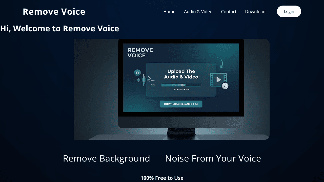 Remove Voice website screenshot