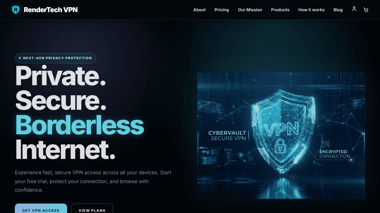 rendertechvpn website screenshot