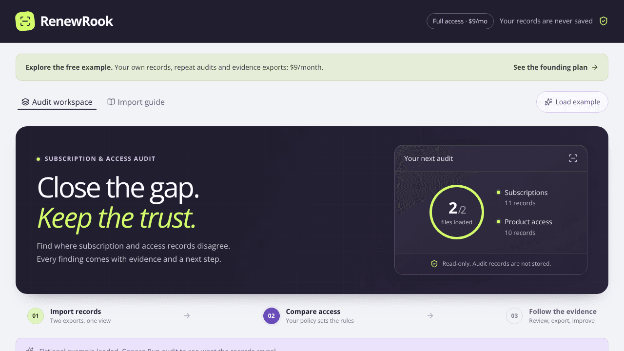RenewRook website screenshot