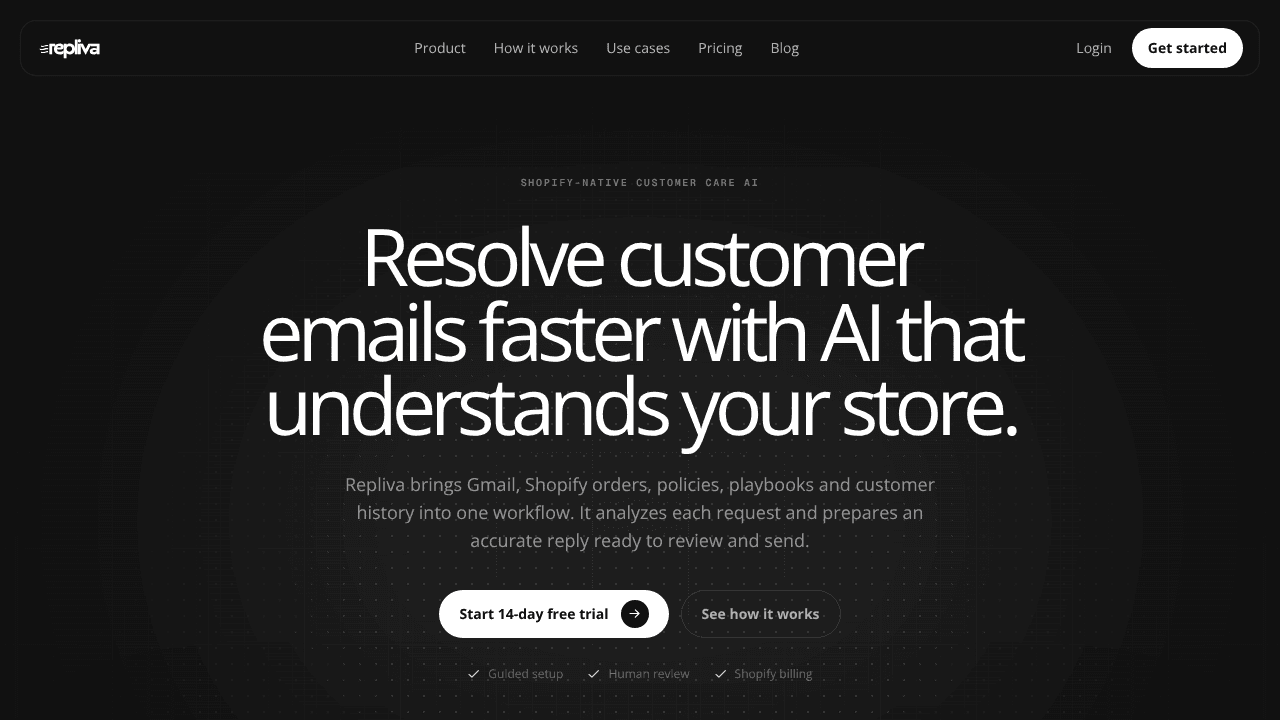 Repliva website screenshot
