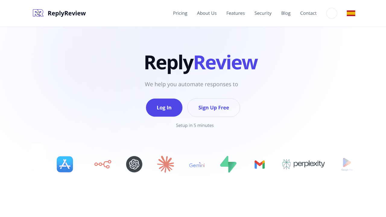 ReplyReview website screenshot