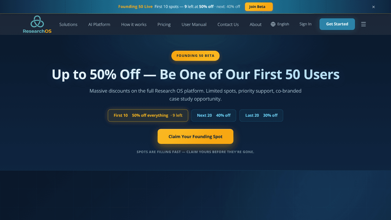 ResearchOS website screenshot
