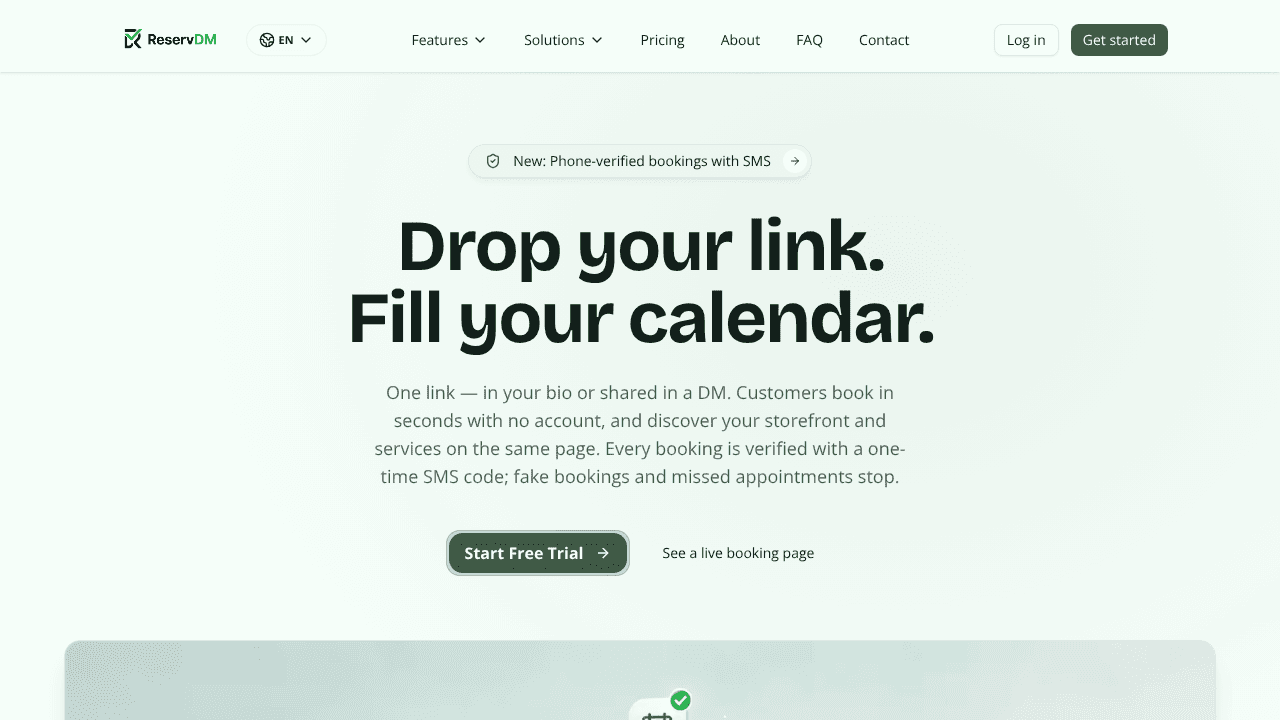 ReservDM website screenshot