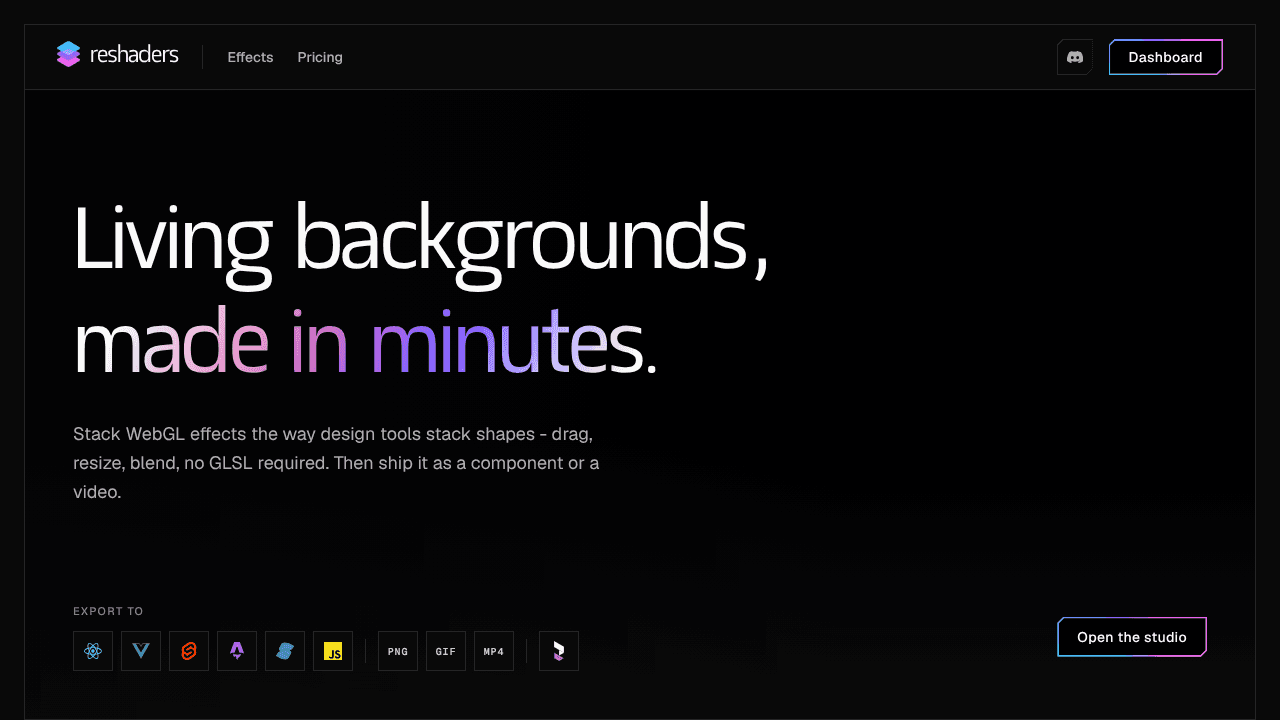 reshaders website screenshot