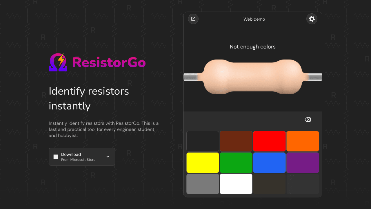 ResistorGo website screenshot