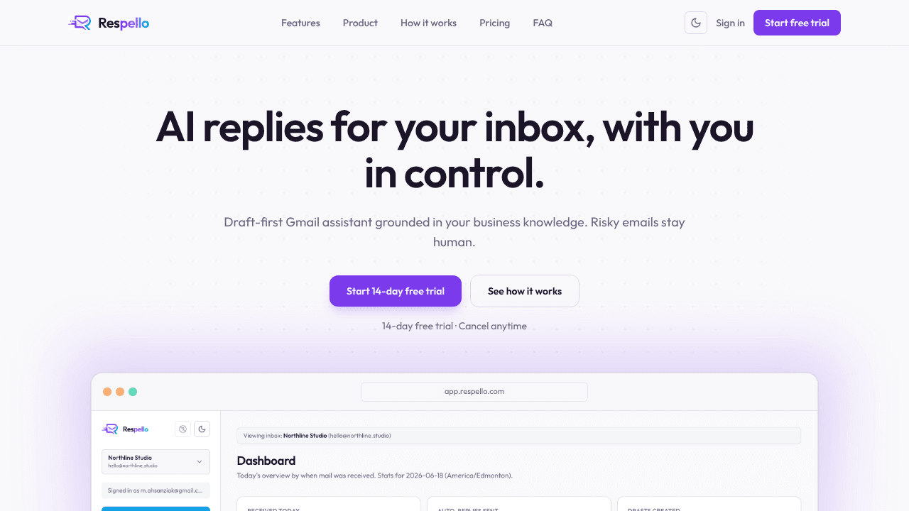 Respello website screenshot