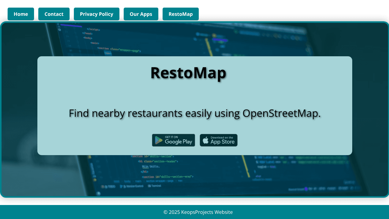 RestoMap website screenshot