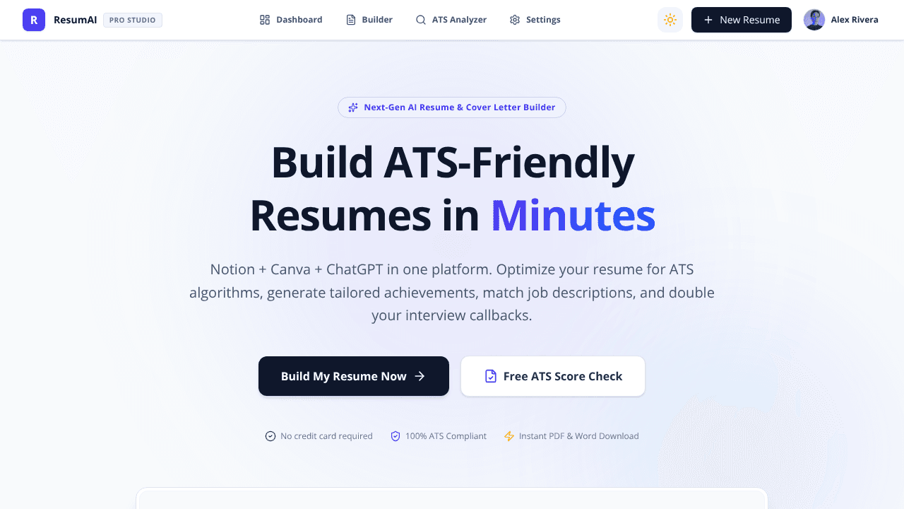 Resumai website screenshot