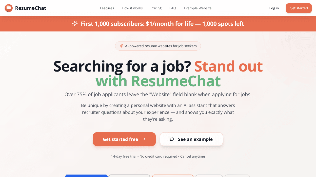 ResumeChat.ai  website screenshot
