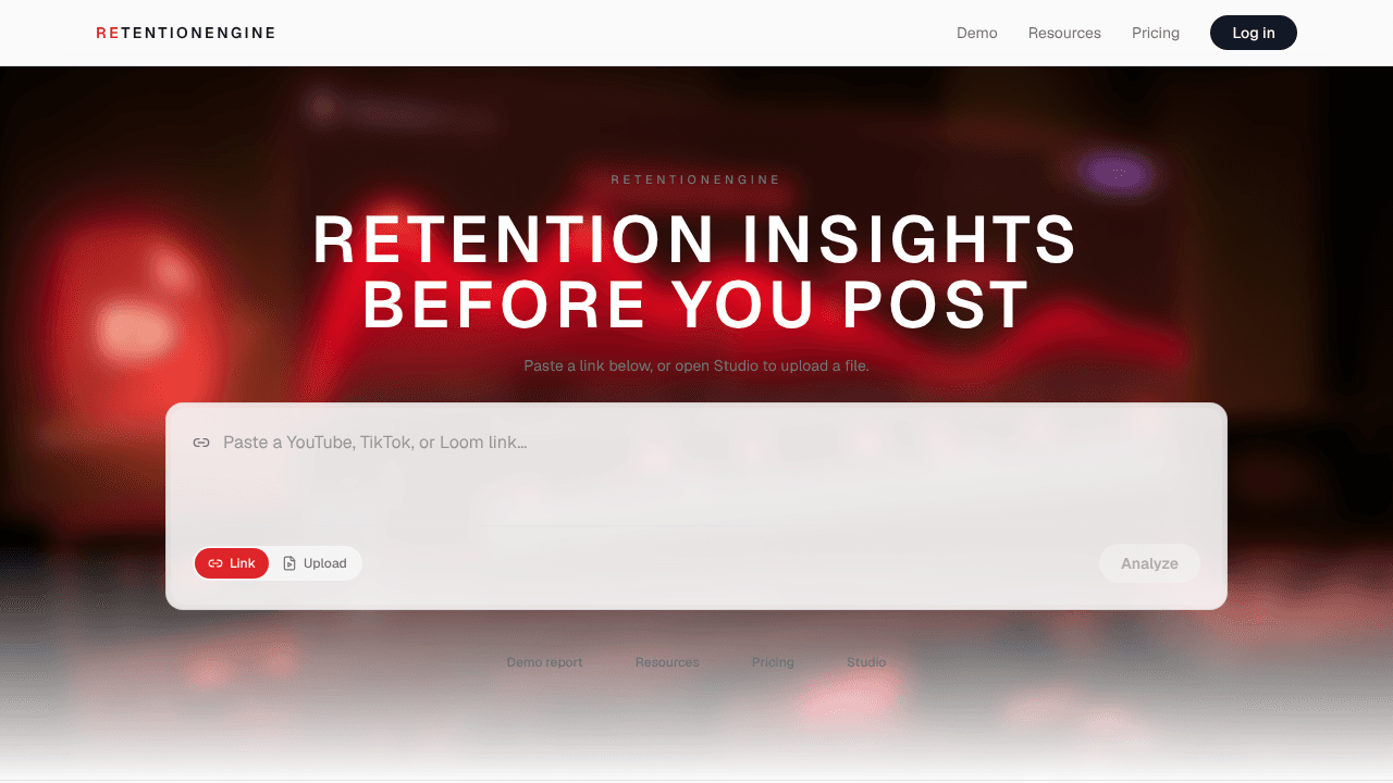 RetentionEngine website screenshot