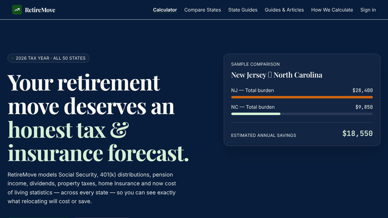 RetireMove website screenshot