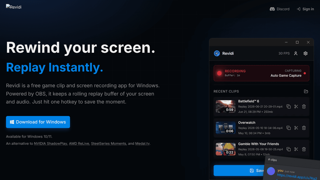 Revidi website screenshot